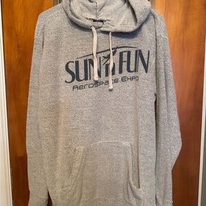 Sun N Fun Air Show Gray Hoodie for Men Large